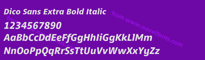 Dico Sans Extra Bold ItalicPreview
