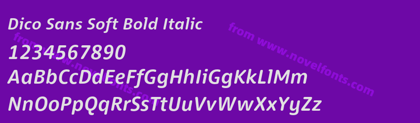 Dico Sans Soft Bold ItalicPreview