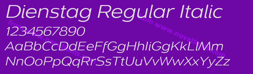 Dienstag Regular ItalicPreview Dienstag Regular ItalicPreview