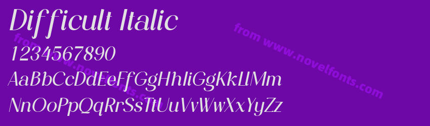 Difficult ItalicPreview