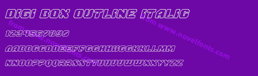 Digi Box Outline ItalicPreview Digi Box Outline ItalicPreview