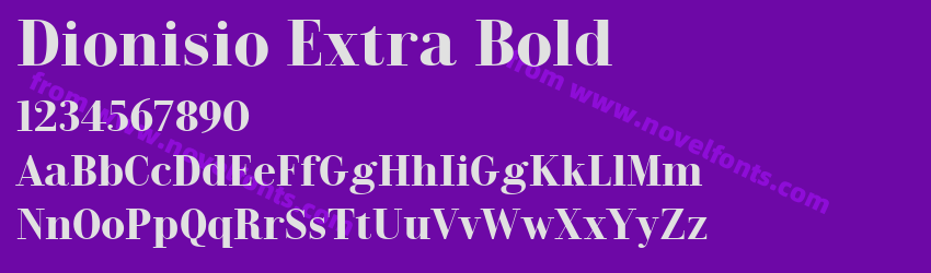 Dionisio Extra BoldPreview Dionisio Extra BoldPreview