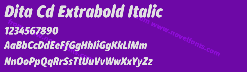 Dita Cd Extrabold ItalicPreview Dita Cd Extrabold ItalicPreview