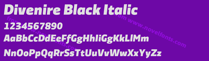 Divenire Black ItalicPreview