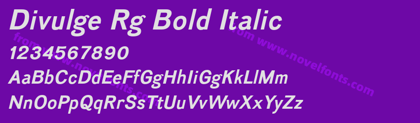 Divulge Rg Bold ItalicPreview