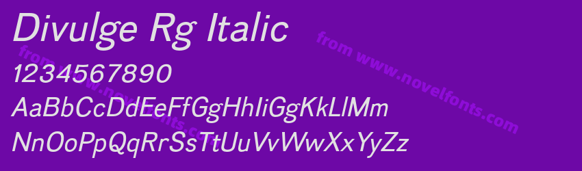 Divulge Rg ItalicPreview Divulge Rg ItalicPreview