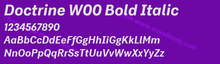 Doctrine W00 Bold ItalicPreview Doctrine W00 Bold ItalicPreview
