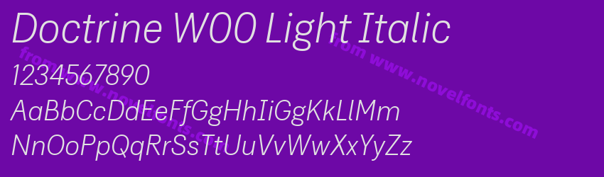 Doctrine W00 Light ItalicPreview