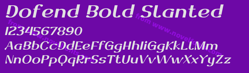 Dofend Bold SlantedPreview