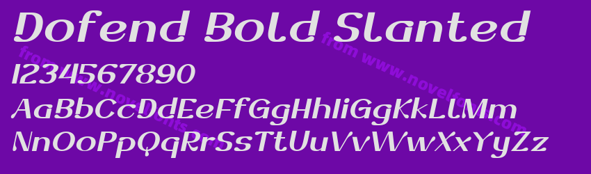 Dofend Bold SlantedPreview