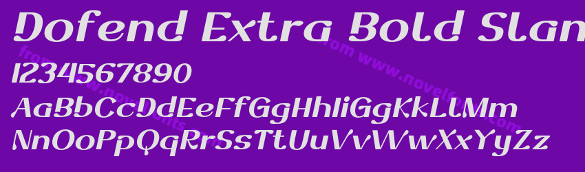 Dofend Extra Bold SlantedPreview