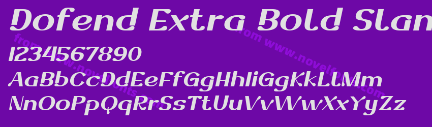 Dofend Extra Bold SlantedPreview
