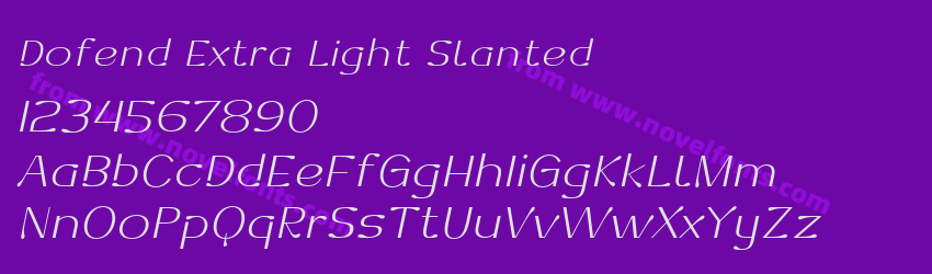Dofend Extra Light SlantedPreview