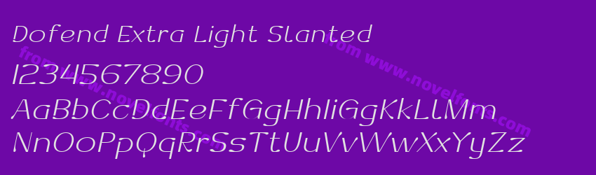Dofend Extra Light SlantedPreview