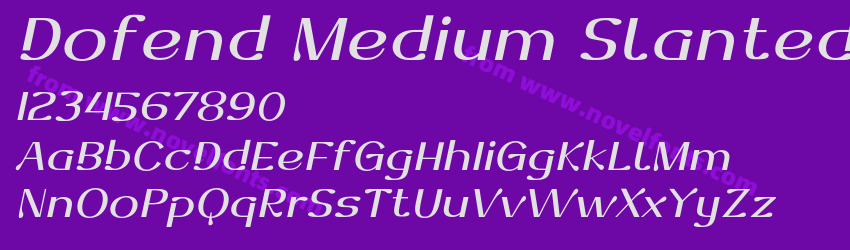 Dofend Medium SlantedPreview Dofend Medium SlantedPreview