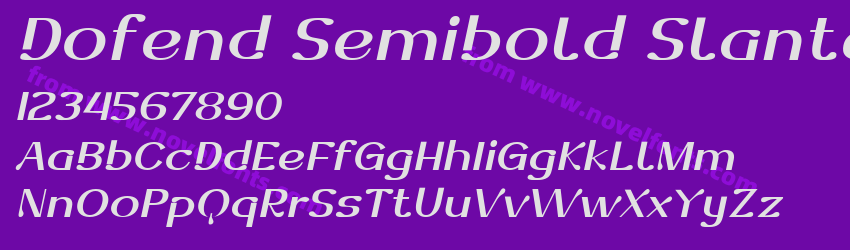 Dofend Semibold SlantedPreview