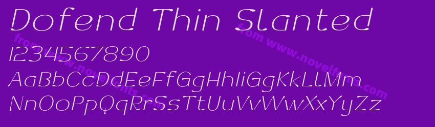 Dofend Thin SlantedPreview