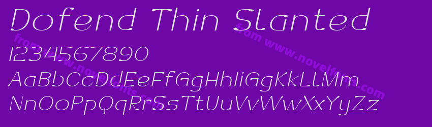 Dofend Thin SlantedPreview