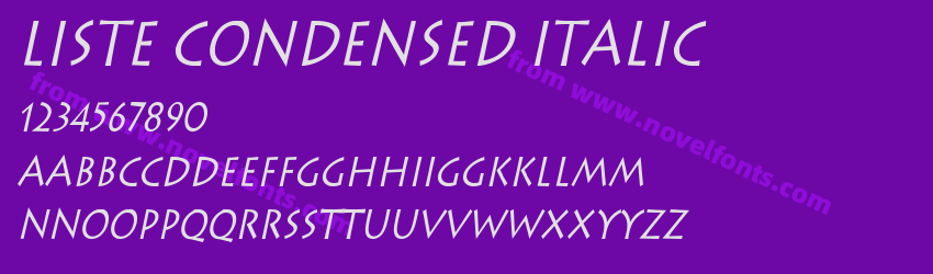 Liste Condensed ItalicPreview