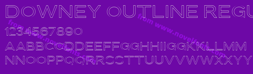 Downey Outline RegularPreview Downey Outline RegularPreview