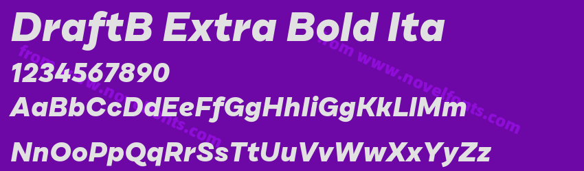 DraftB Extra Bold ItaPreview DraftB Extra Bold ItaPreview