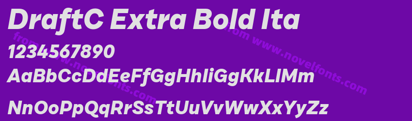 DraftC Extra Bold ItaPreview DraftC Extra Bold ItaPreview