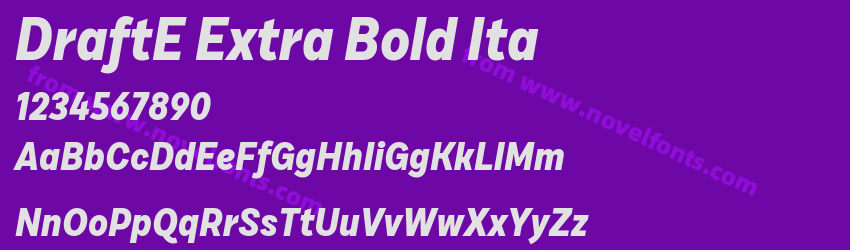 DraftE Extra Bold ItaPreview DraftE Extra Bold ItaPreview