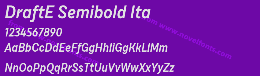 DraftE Semibold ItaPreview