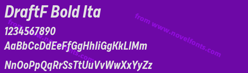 DraftF Bold ItaPreview