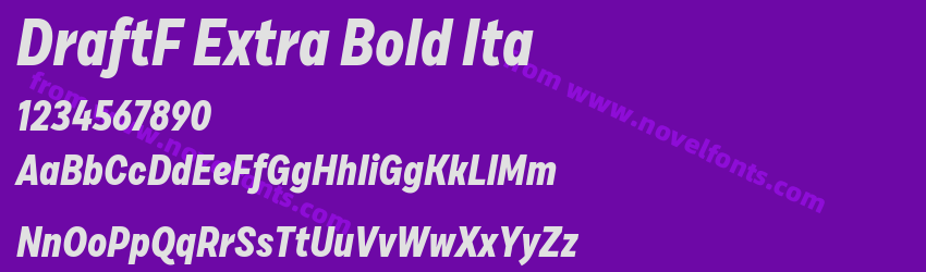 DraftF Extra Bold ItaPreview DraftF Extra Bold ItaPreview