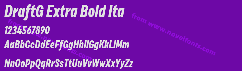 DraftG Extra Bold ItaPreview DraftG Extra Bold ItaPreview