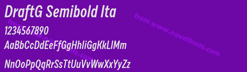 DraftG Semibold ItaPreview