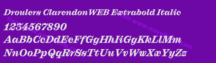 Droulers ClarendonWEB Extrabold ItalicPreview
