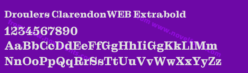 Droulers ClarendonWEB ExtraboldPreview