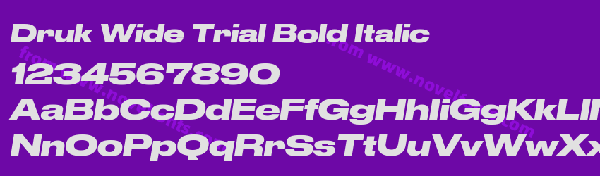 Druk Wide Trial Bold ItalicPreview