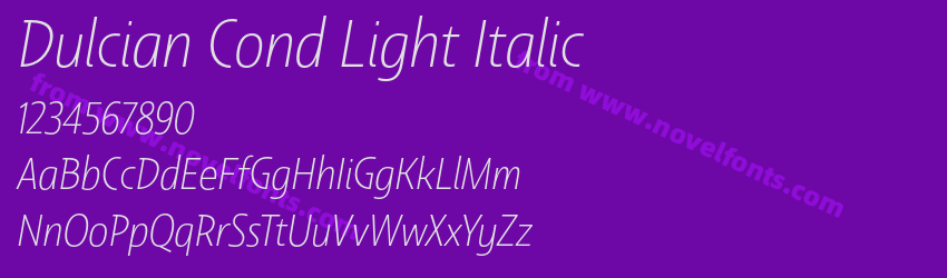 Dulcian Cond Light ItalicPreview