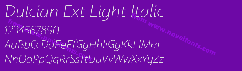 Dulcian Ext Light ItalicPreview Dulcian Ext Light ItalicPreview