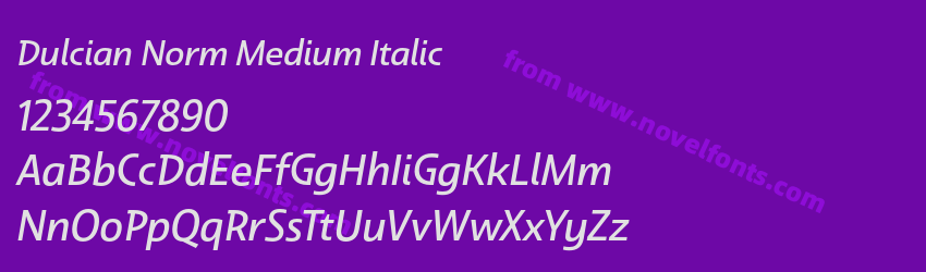 Dulcian Norm Medium ItalicPreview Dulcian Norm Medium ItalicPreview