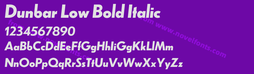 Dunbar Low Bold ItalicPreview Dunbar Low Bold ItalicPreview