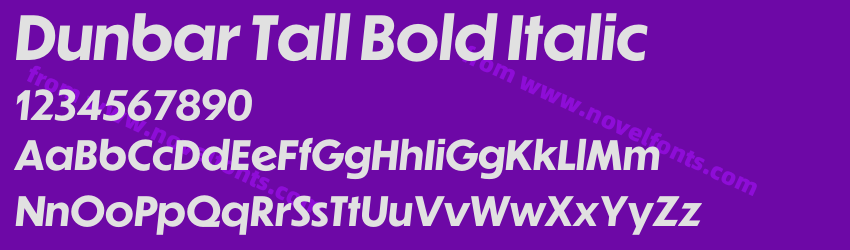 Dunbar Tall Bold ItalicPreview