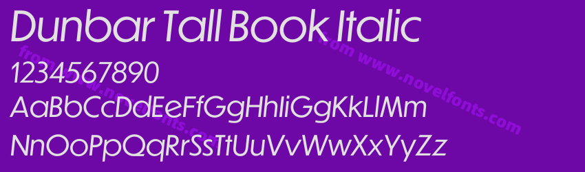 Dunbar Tall Book ItalicPreview