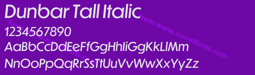 Dunbar Tall ItalicPreview