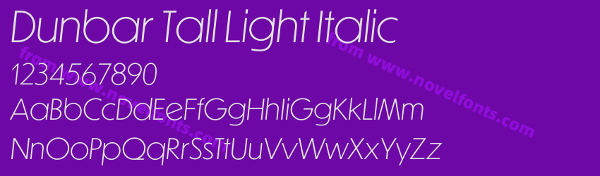 Dunbar Tall Light ItalicPreview