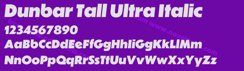 Dunbar Tall Ultra ItalicPreview Dunbar Tall Ultra ItalicPreview