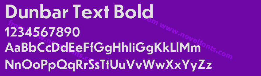Dunbar Text BoldPreview