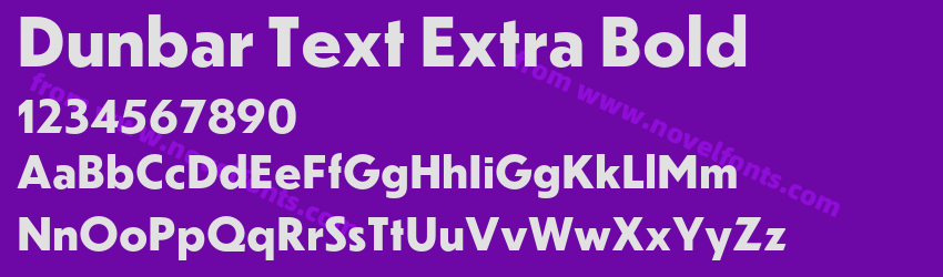 Dunbar Text Extra BoldPreview