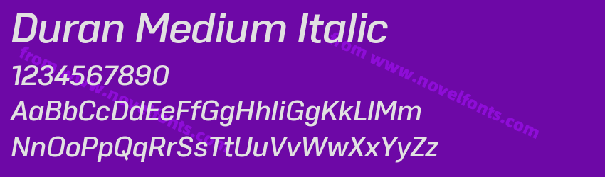 Duran Medium ItalicPreview