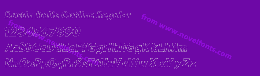 Dustin Italic Outline RegularPreview