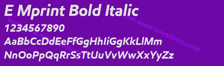E Mprint Bold ItalicPreview