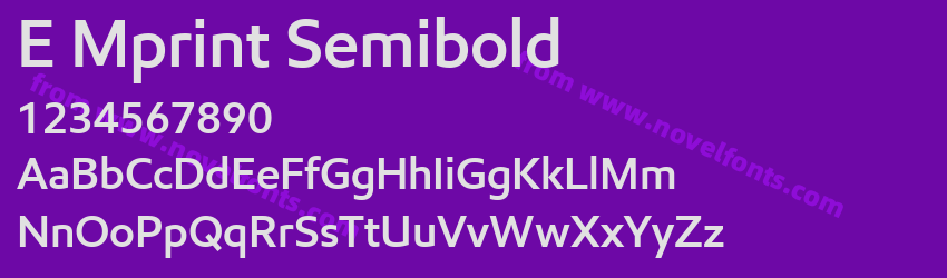 E Mprint SemiboldPreview